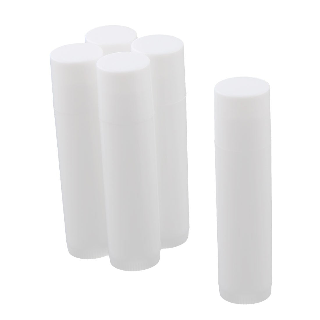 Ruilogod Plastic Empty Lip Balm Tube Lipstick Chapstick Container Cosmetic Holder 5 Pcs White (id: 216 712 dc4 47a d5a Beauty and Personal Care Ruilogod