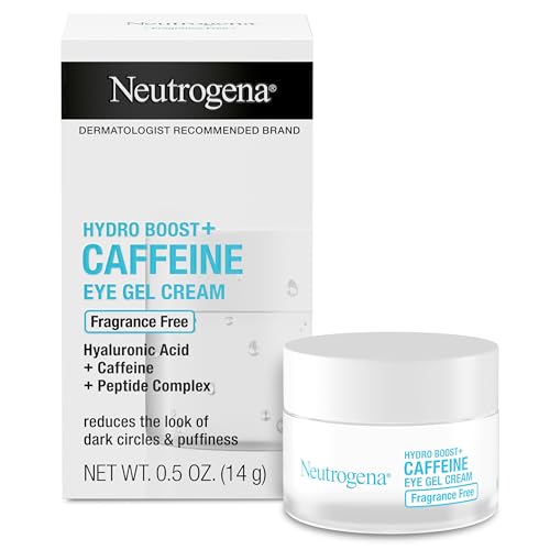Neutrogena Hydro Boost + Eye Cream for Dark Circles & Puffiness, Under Eye Cream with Caffeine, Hyaluronic Acid and Peptides, Fragrance Free, 0.5 oz Beauty & Personal Care Neutrogena