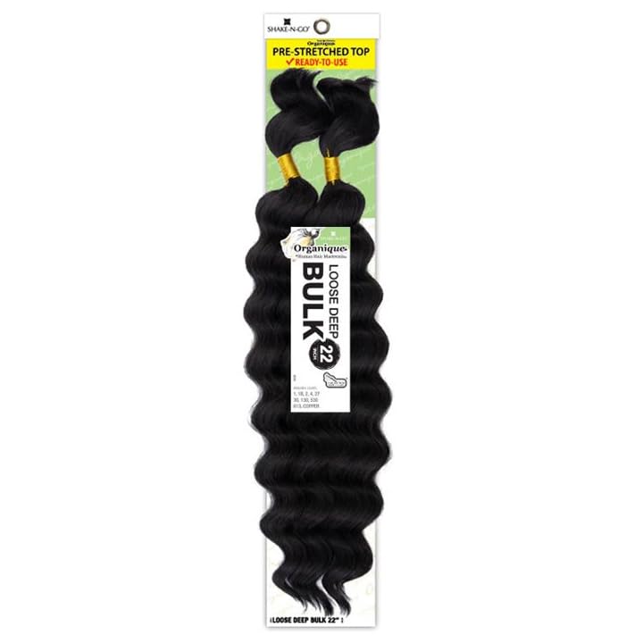Organique Mastermix Shake-N-Go Human Hair Braids - Loose Deep Bulk 22" (Color:COPPER)