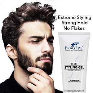 FRAGFRE Men's Firm Hold Hair Gel for Aggressive Styles - Paraben-Free Hypoallergenic Formula for Sensitive Skin, No Irritations - 8 oz Beauty & Personal Care FRAGFRE