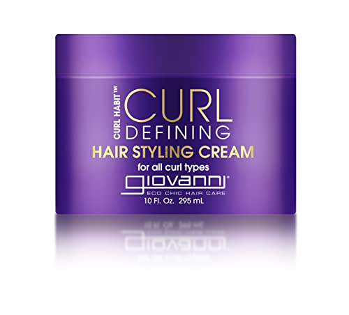 GIOVANNI Curl Habit Defining Hair Styling Cream - Tames Frizz & Flyaways, Silicone Free, Lightweight, Enhances Natural Curls - 10 oz Beauty & Personal Care GIOVANNI