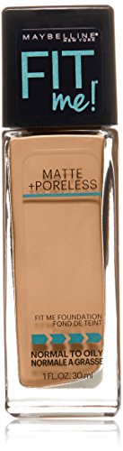 Maybelline New York Fit Me Matte Plus Poreless Foundation, True Beige, 1 Fluid Ounce