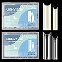 480PCS Extra Long NO C Curve Nail Tips XL, 2 Packs Natural and Clear Nail Tips for Acrylic Nails Professional Set, 12 Sizes Straight Tapered Square Beauty & Personal Care LIONVISON