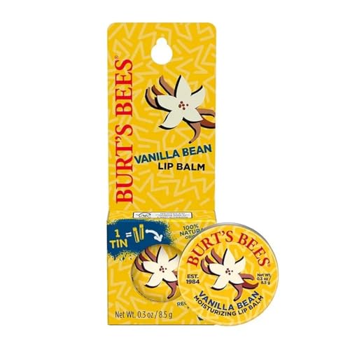 Burt's Bees Vanilla Bean Lip Balm Tin 0.3 oz Beauty and Personal Care Burt's Bees