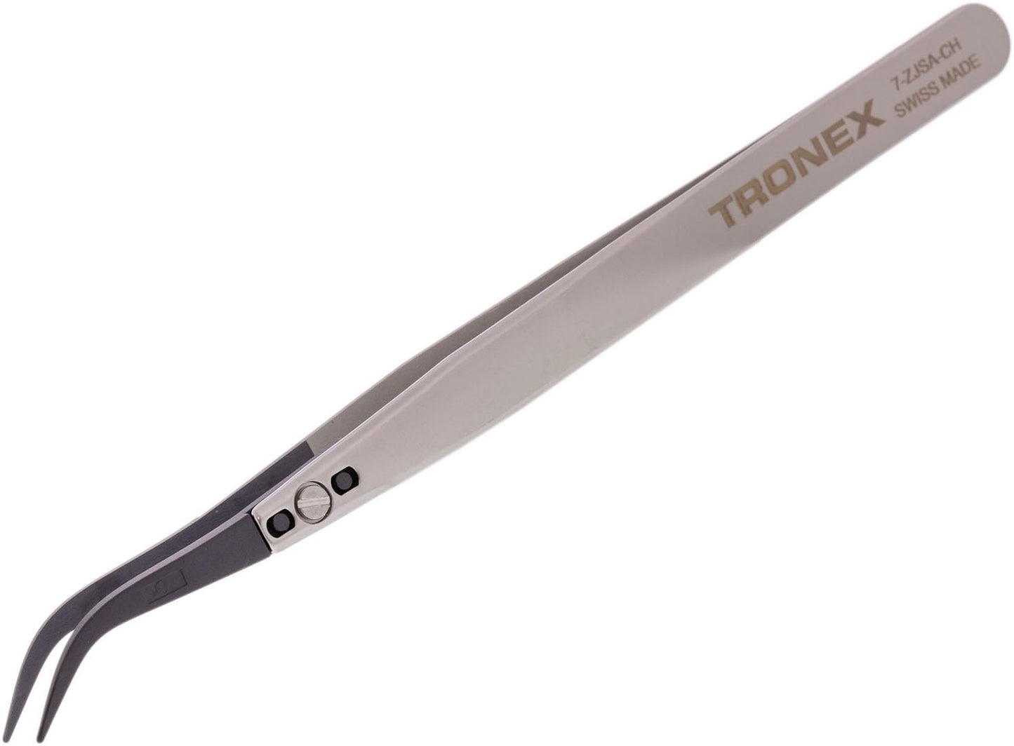 Tweezers - Tronex 7 SS W/Replaceable Ceramic Tip, Curved Fine Sharp Tip Beauty and Personal Care Tronex