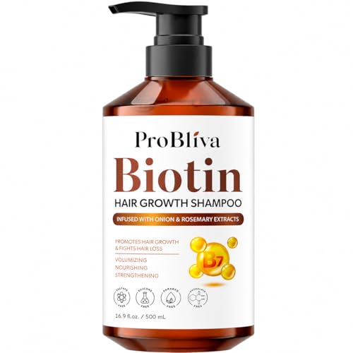 Biotin Hair Growth Shampoo for Thinning Hair in Adults 30+ - Strengthening Formula with Biotin & Rosemary - Reduces Shedding, Supports Fuller Beauty & Personal Care ProBliva