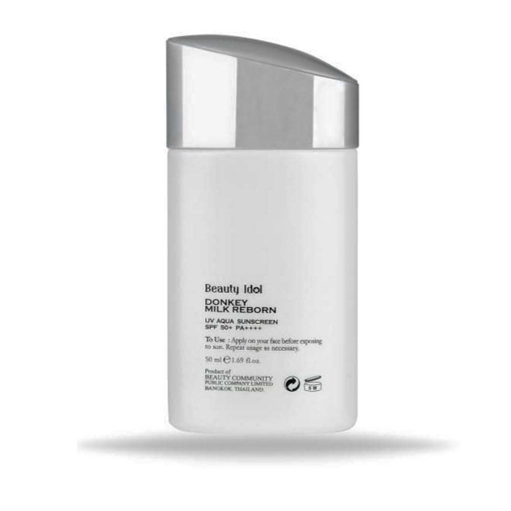 BEAUTY IDOL DONKEY MILK REBORN UV AQUA SUNSCREEN SPF 50+ PA++++ (50 ML), 1.76 Ounce (Pack of 1)