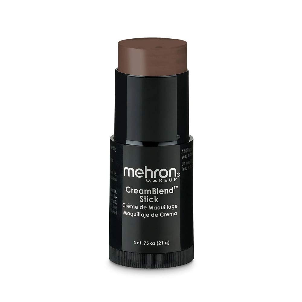 Mehron Makeup CreamBlend Stick | Face Paint, Body Paint, & Foundation Cream Makeup | Body Paint Stick Perfect for Halloween .75 oz (21 g) (Ebony) Beauty & Personal Care Mehron