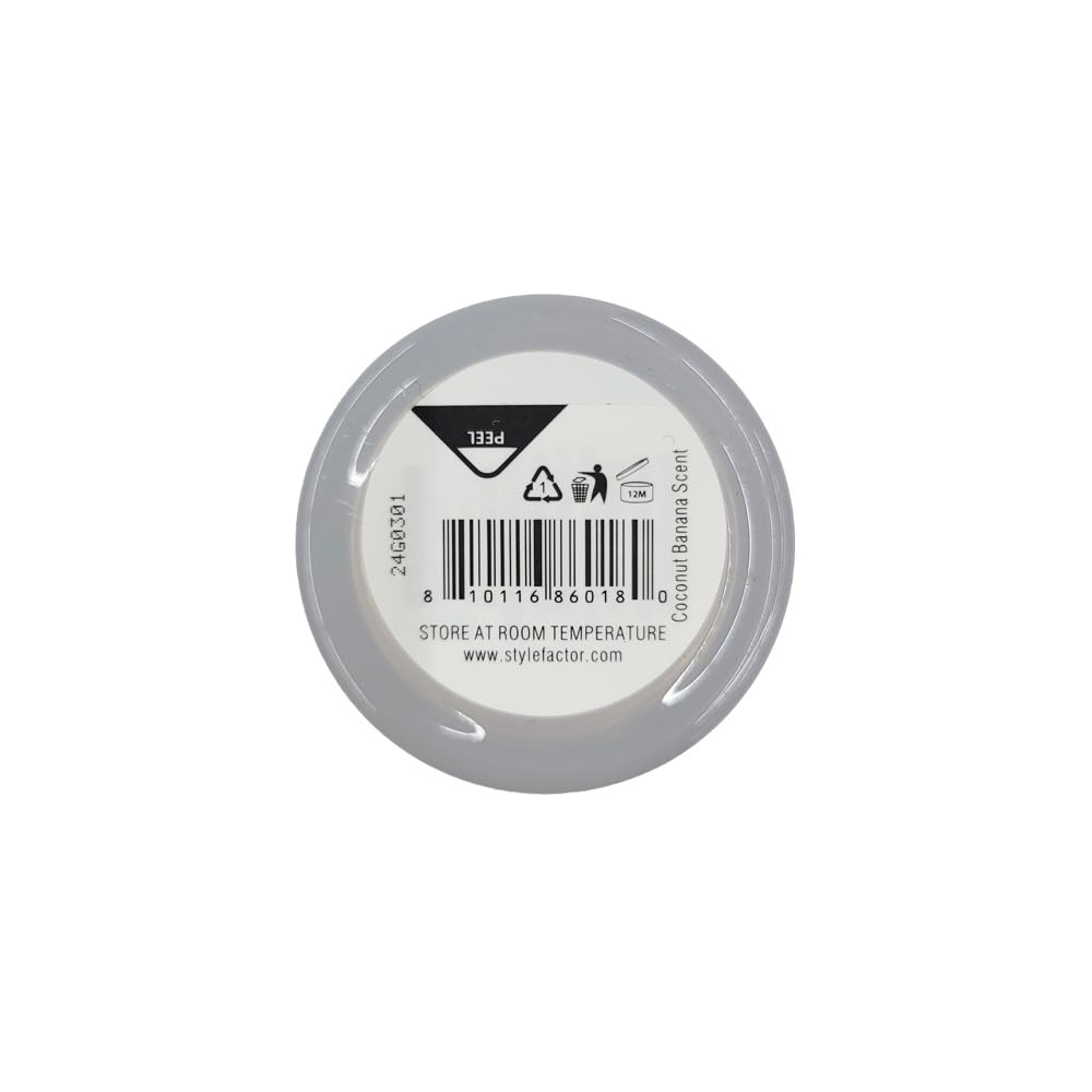 Style Factor EDGEBOOSTER Strong Hold Water-Based Pomade 0.85 Oz Mini Travel Size (0.85 Fl Oz (Pack of 1), Coconut Banana) Beauty & Personal Care Style Factor