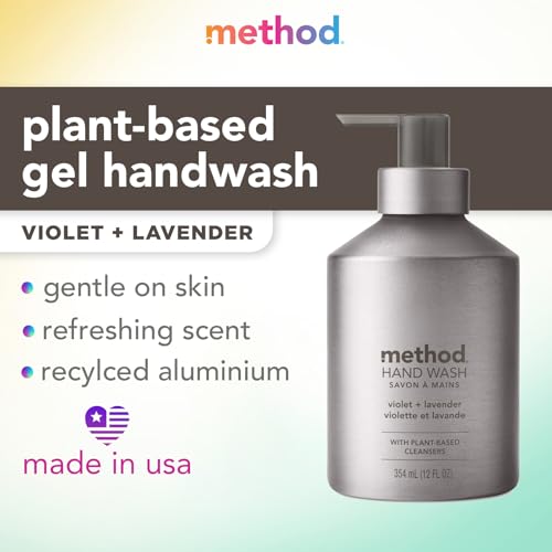 Method Premium Gel Hand Wash, Violet + Lavender, 12 Fl Oz (Pack of 1) Packaging May Vary Beauty & Personal Care Method