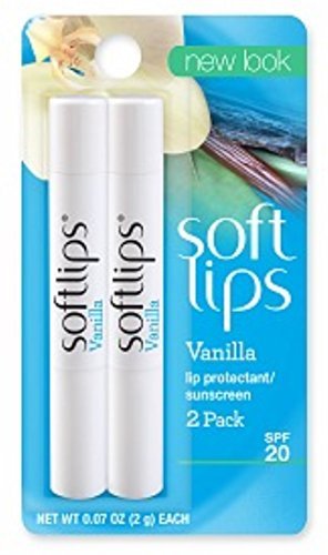 Softlips Lip Protectant/Sunscreen SPF 20, Value Pack, Vanilla 2 Each by Softlips Beauty and Personal Care SoftLips