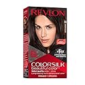Revlon Colorsilk Beautiful Color Permanent Hair Color, Long-Lasting High-Definition Color, Shine & Silky Softness with 100% Gray Coverage, Ammonia Beauty & Personal Care REVLON