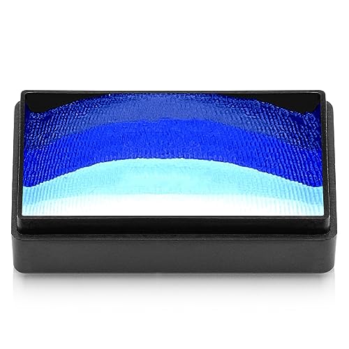 Kraze FX Dome Stroke - Dark Wave (25 gm), Professional 1-Stroke Split Cake, Hypoallergenic, Non-Toxic, Water Activated Face & Body Painting Makeup Beauty & Personal Care Kraze FX
