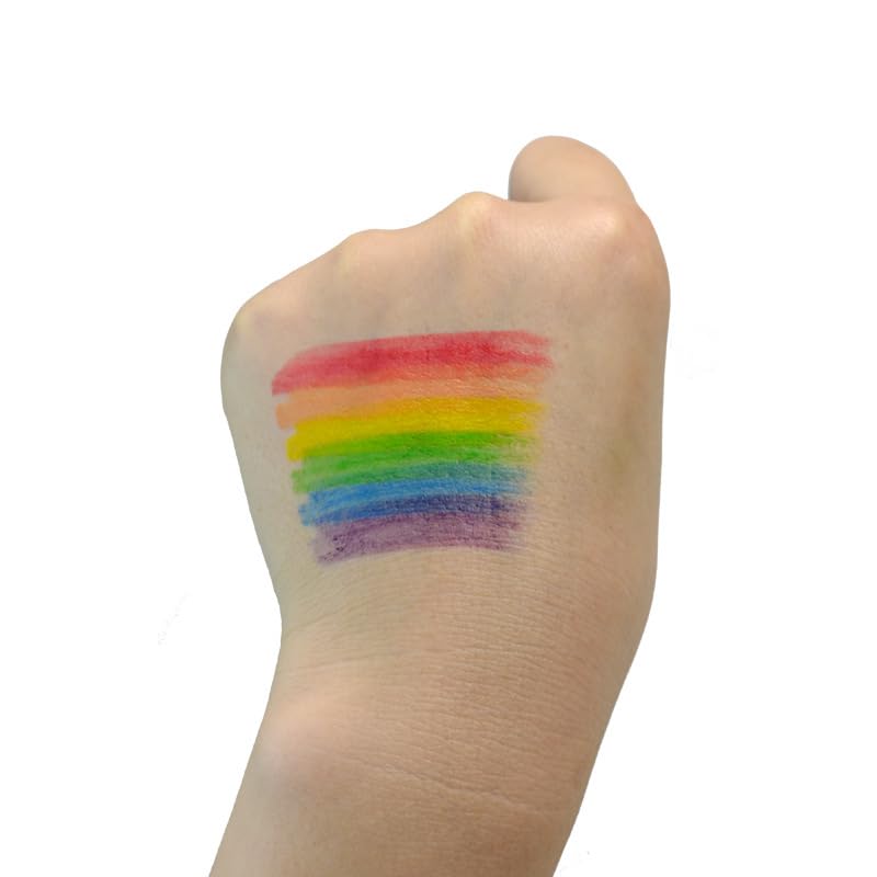 Foukvuid 6-Color Rainbow Face Paint, Body Painting Oil Paint for Halloween, World Cup, Festival, Party Beauty & Personal Care Foukvuid