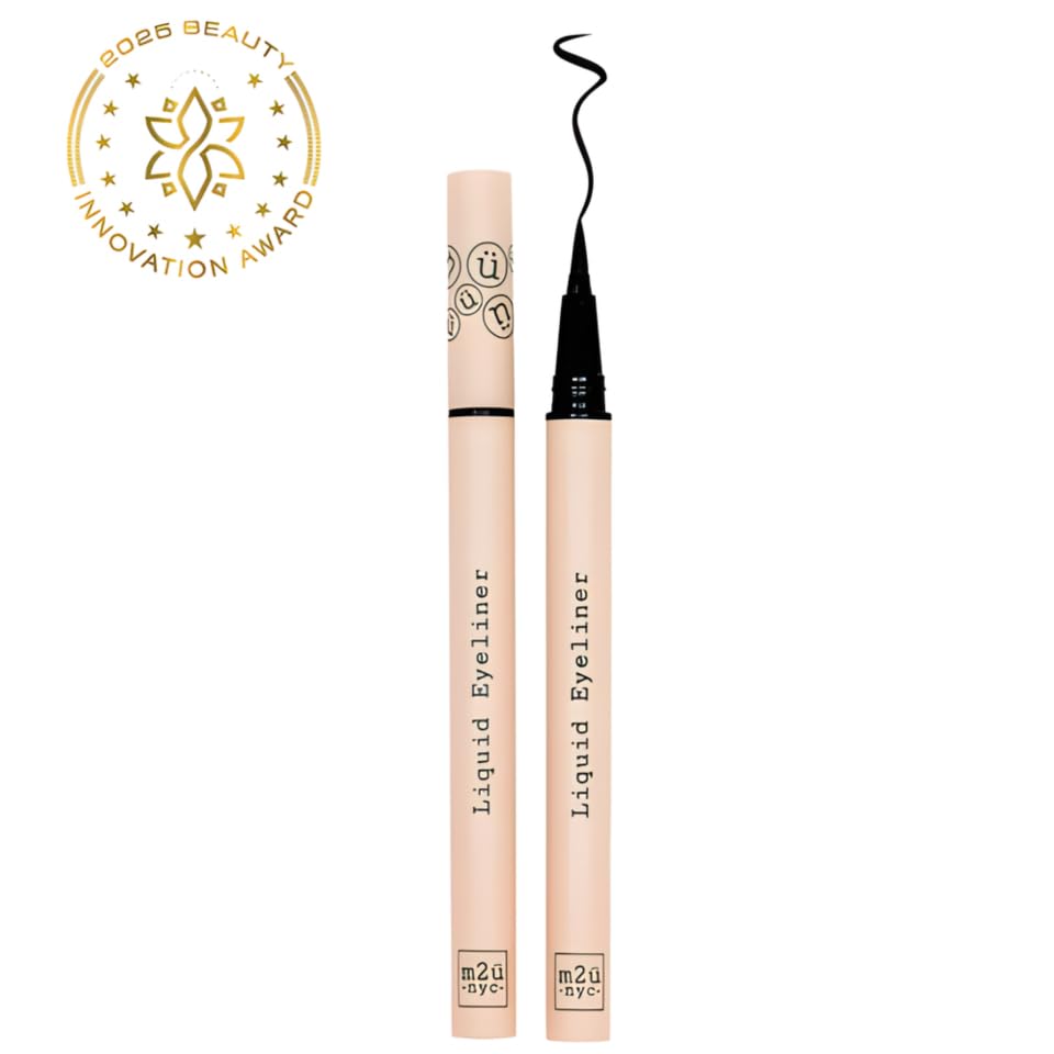 M2U NYC Waterproof Liquid Eyeliner Pen - Up to 24 Hour Wear, Smudge-Proof Black Eye Liner with Bold Pigments -Vegan & Hypoallergenic Formula Infused Beauty & Personal Care M2U NYC