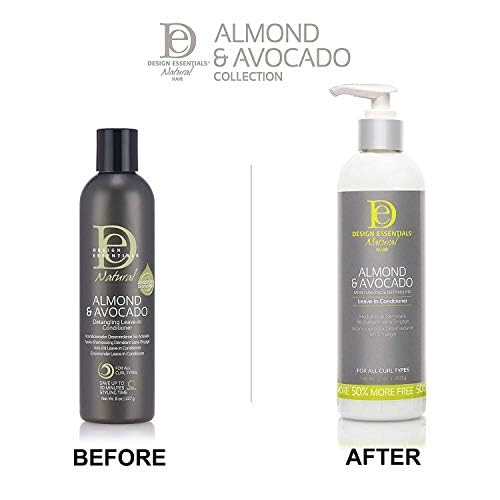 Design Essentials Almond & Avocado Moisturizing & Detangling Leave-In Conditioner for Curly Hair, 12 Ounce Beauty & Personal Care Design Essentials