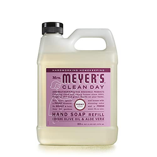 Mrs. Meyers 1004247 33 oz Clean Day Organic Peony Scent Hand Soap Refill - Pack of 6 Beauty & Personal Care MRS. MEYER'S CLEAN DAY