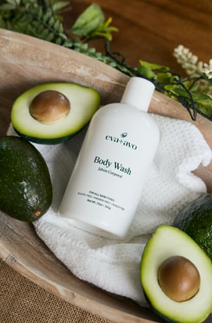 Eva + Avo Rosemary Scented Body Wash, Natural Ingredient Daily Cleanser for All Skin Types, Gentle Shower Body Wash for Women & Men, 12 Fl Oz (Pack Beauty & Personal Care Eva + Avo