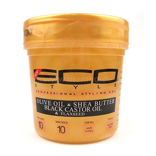 Eco Style Gold Olive Oil & Shea Butter & Black Castor Oil & Flaxseed 16oz 2 PACK Beauty & Personal Care Eco Style