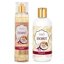 Home Spa Gift 10oz Deep Moisturizing Fragrance Body Lotion & 8 oz. Fine Fragrance Body Mist Set Luxury Self-Care Combo for Women and Girls (Coconut) Beauty & Personal Care Freida and Joe