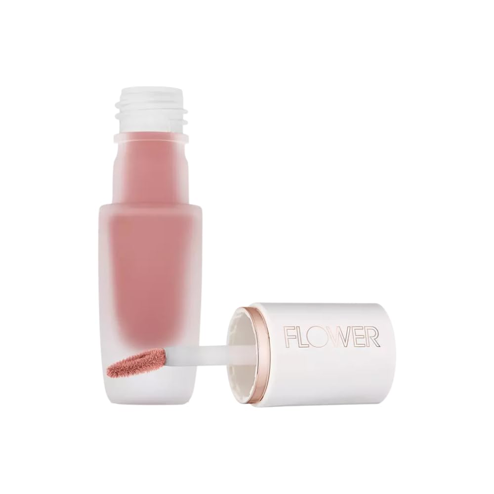 FLOWER BEAUTY By Drew Barrymore Perfect Pout Lip Color - Soft Matte Finish - Liquid Lipstick - Comfortable + Lightweight Feel (Dune)