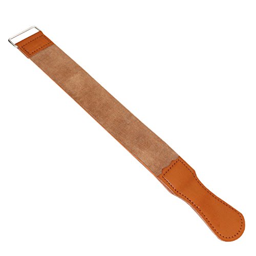 QIXINSTAR 1pcs Salon Barber Shaving Genuine Leather Cow Leather Canvas Strop For Straight Razor Blade Cloth Folding Knife Sharpening Beauty and Personal Care QIXINSTAR