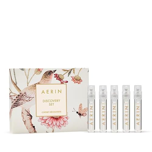 AERIN Best Sellers Fragrance Discovery Set 2026 5in1 Mediterranean Honeysuckle, Amber Musk, Hibiscus Palm, Les Jardins Botaniques Wisteria and Rose de Beauty & Personal Care AERIN