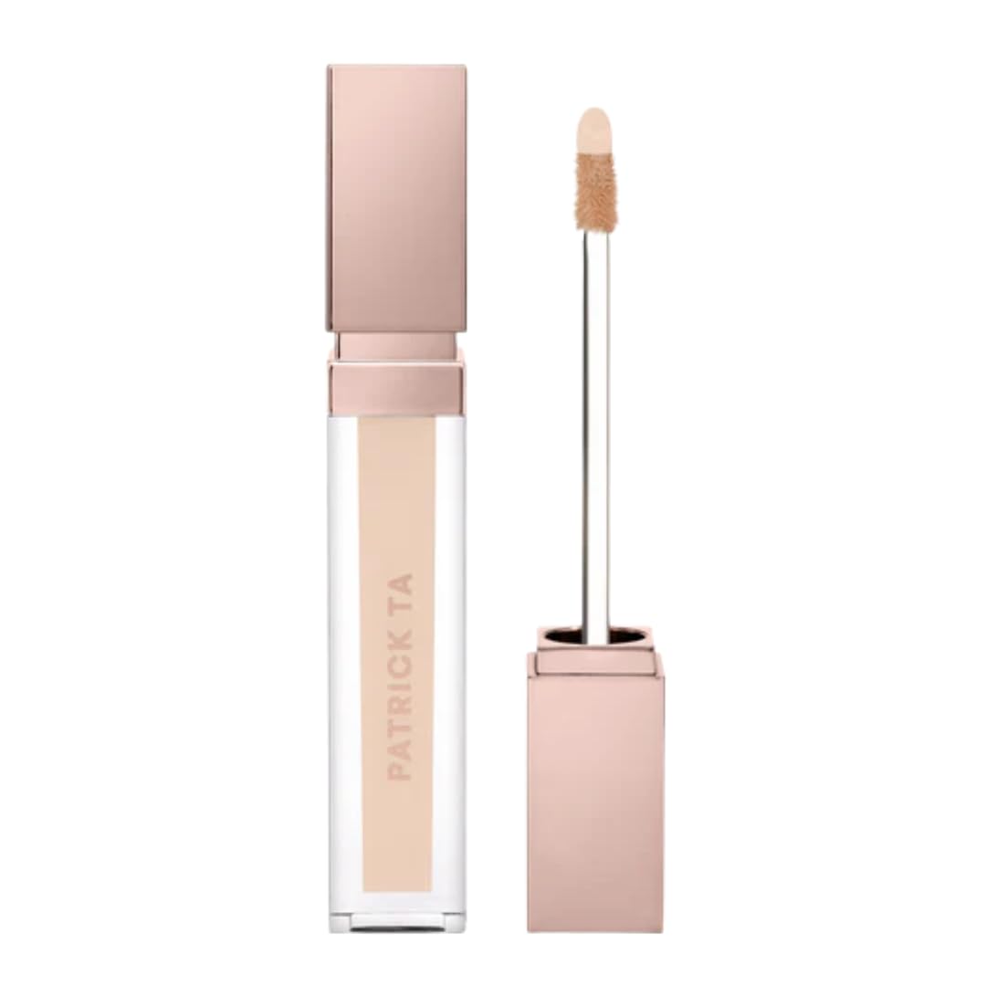 Patrick Ta MAJOR SKIN Soft Blur Brightening Concealer, Liquid, Luminous Finish, Hydrating, for Face Makeup, Golden Medium to Tan (Fair Golden 3)