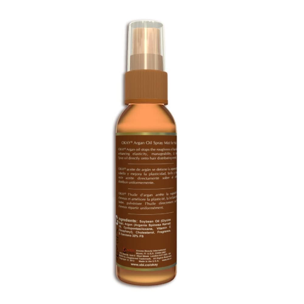 Okay Moisturizing Mist Hair Spray with Argan Oil - Hydrating Hair Oil Mist with Vitamin E, Restores Damaged Strands, Provides Shining Luster Beauty & Personal Care OKAY