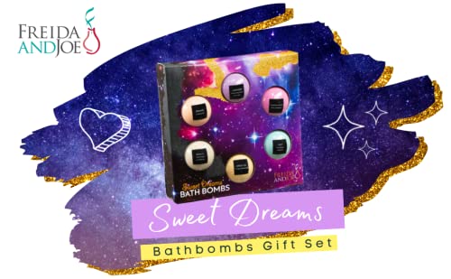 Sweet Dreams Aromatherapy Relaxing Bath Bomb Gift Set for Women - 6 Bomb Bath Fizzers at 4OZ or 113g per Bubble & Spa Bath Gifts Beauty & Personal Care Freida and Joe