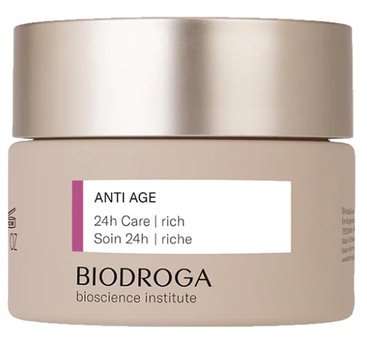 Biodroga Anti Age 24h RICH Face Cream (1.7 oz)- Firming, Smoothing, Anti Wrinkle, Lifting - with Instant Lift Complex & Q10 - NO Fragance, Colouring