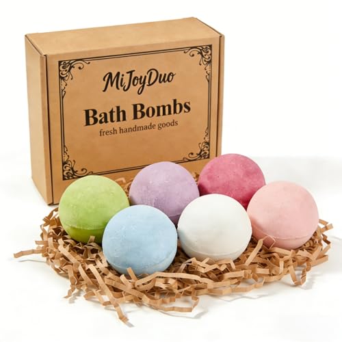 Bath Bomb for Women, Bubble Bathbombs with Essential Oils for Relaxing Bath & SPA Experience, Holiday for Her/Him, Wife, Girlfriends, Mother (Solid Beauty and Personal Care MIJOYDUO