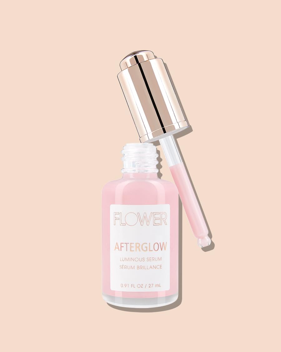 FLOWER Beauty By Drew Barrymore Afterglow Luminous Serum for Glowing Skin with Hyaluronic Acid + Niacinamide - Skin Care Facial Serum - Moisturizing + Beauty & Personal Care FLOWER