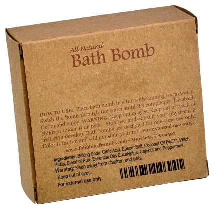 Fabulous Frannie Easy Breathzy Natural, Handmade Bath Bomb Set, Rich in Essential Oil, Mineral Salt, Coconut Oil, Witch Hazel, Fizzies to Moisturize… Beauty & Personal Care Fabulous Frannie