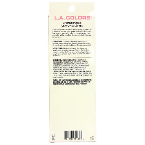 LA Colors Matte Pink Dual Lipliner - Sweet Fusion, Lipliner Pencil with sharpener, 0.13 oz Beauty & Personal Care L.A. COLORS