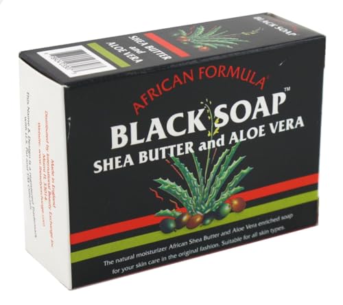 African Formula Black Soap 3.5 Ounce Shea Butter & Aloe Vera (Pack of 3) Beauty & Personal Care African Formula