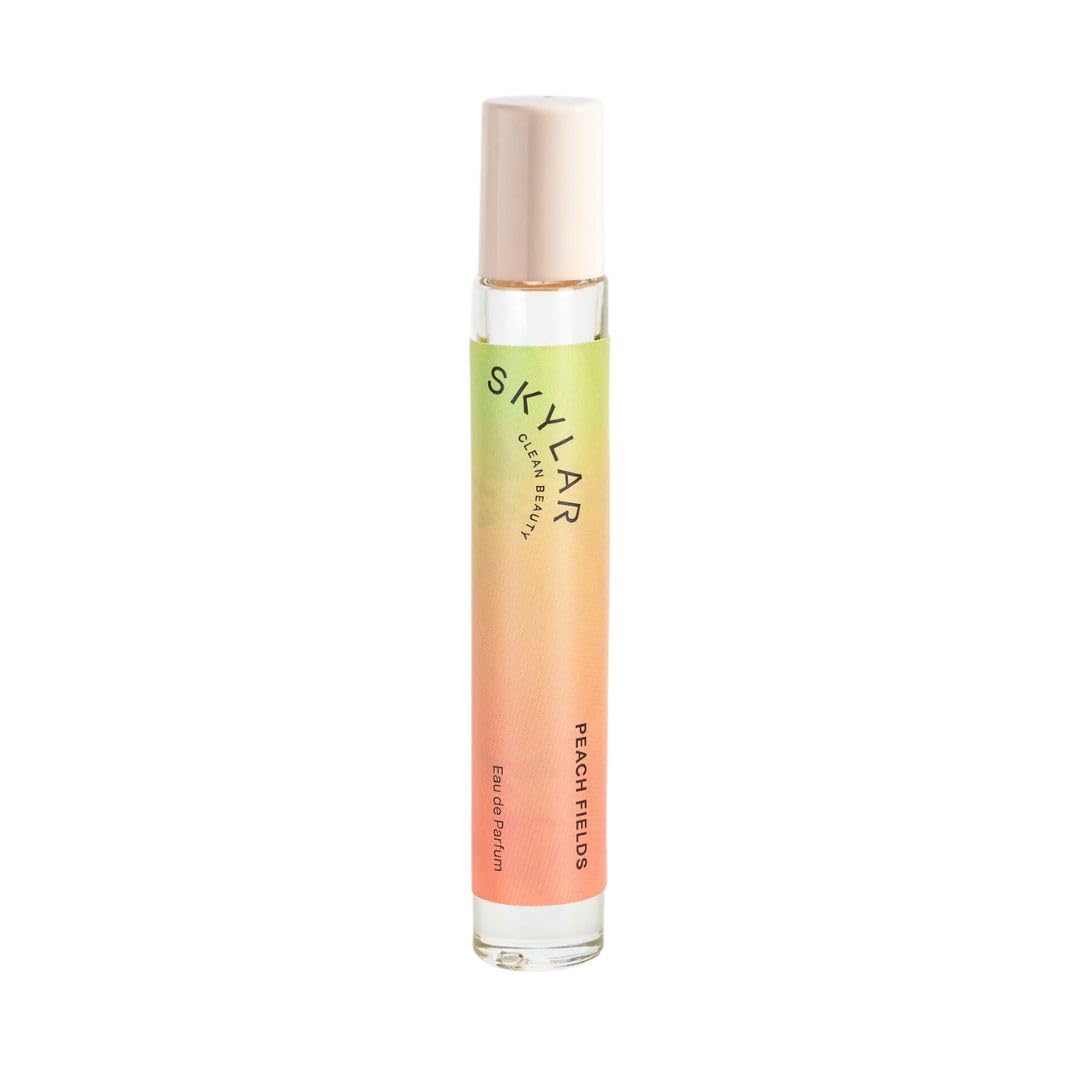 Skylar Peach Fields Travel Spray for Women - Mini Sweet Peach, Sandalwood, Vanilla Perfume - Hypoallergenic, Vegan, Clean Fragrance for Sensitive Skin Beauty & Personal Care Skylar