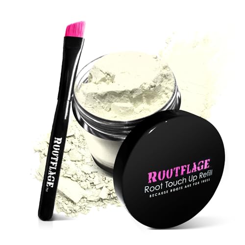 Rootflage Instant Blonde Root Touch Up - Temporary Hair Color with Thinning Hair Concealer and Brush (02 Light Blonde) Beauty & Personal Care Rootflage