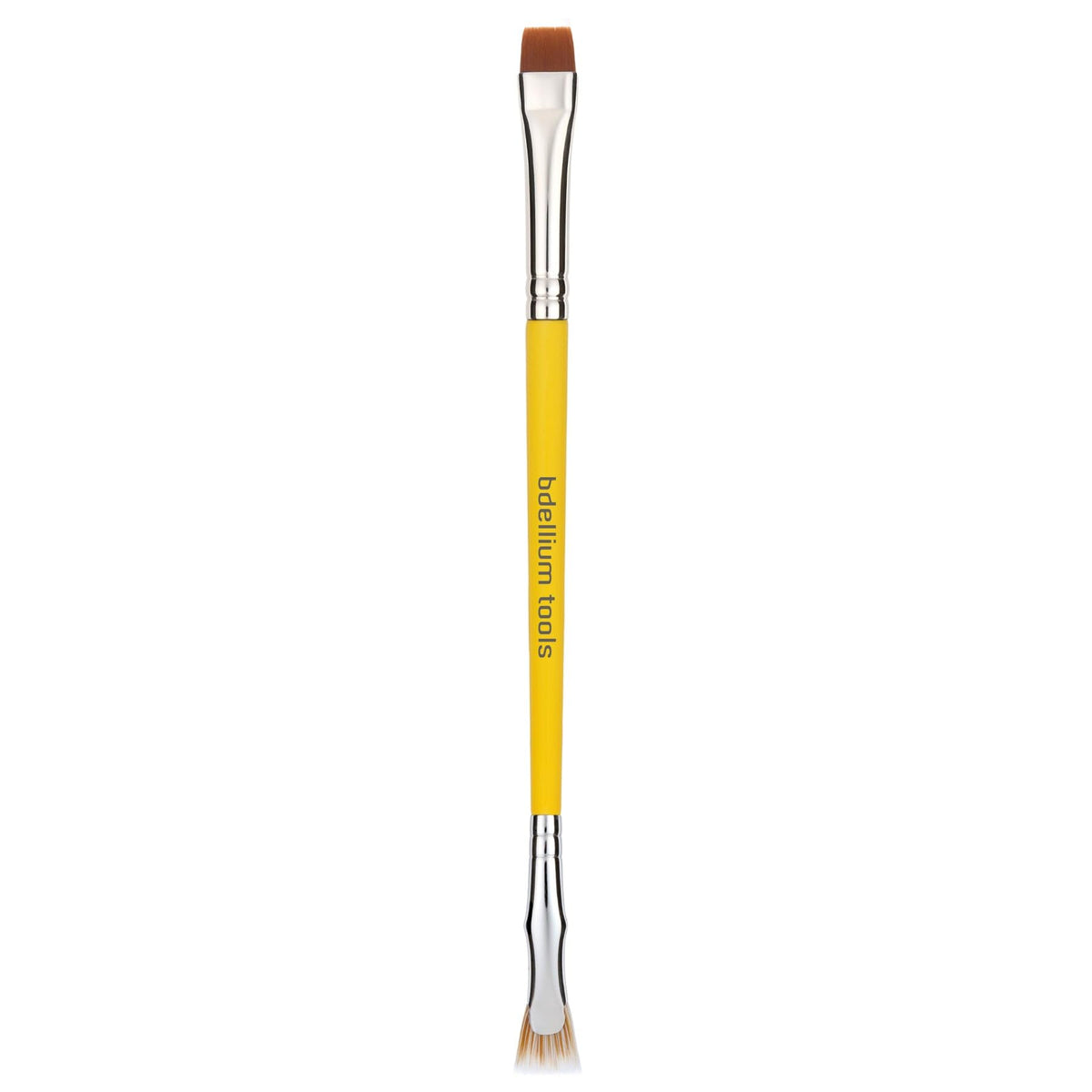 Bdellium Tools Professional Makeup Brush - Studio Series 727 Double-Ended Bent Lash Fan/Flat Definer - With All-Vegan Synthetic Fibers, For Clean