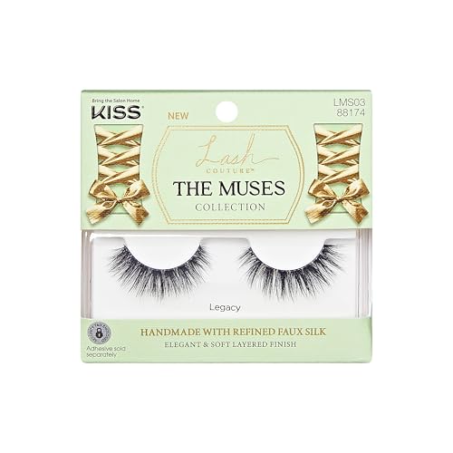 Kiss The Muses, False Eyelashes, 'Legacy', 12mm, Includes 1 Pair, Easy to Apply, Reusable Lash Clusters