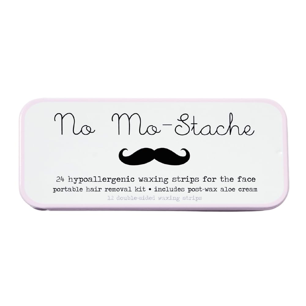 No Mo-Stache Shark Tank Lip Wax Strips for Hair Removal, 24 Hypoallergenic Waxing Strips For Upper Lip, Chin, Eyebrows, and Face Beauty and Personal Care No mo-stache