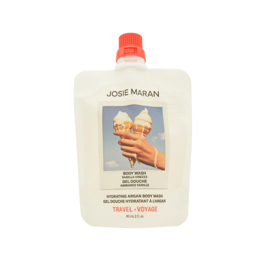 Josie Maran Hydrating Argan Body Wash, Vanilla Vibezzz, 2 Oz, Argan Oil, Coconut Bubbles Beauty & Personal Care Josie Maran