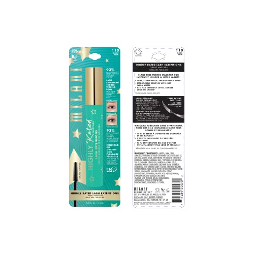 Milani Tubing Mascara, Highly Rated Lash Extensions Tubing Mascara Black for Added Length and Lift, Shea Butter to Nourish and Condition Lashes Beauty & Personal Care Milani