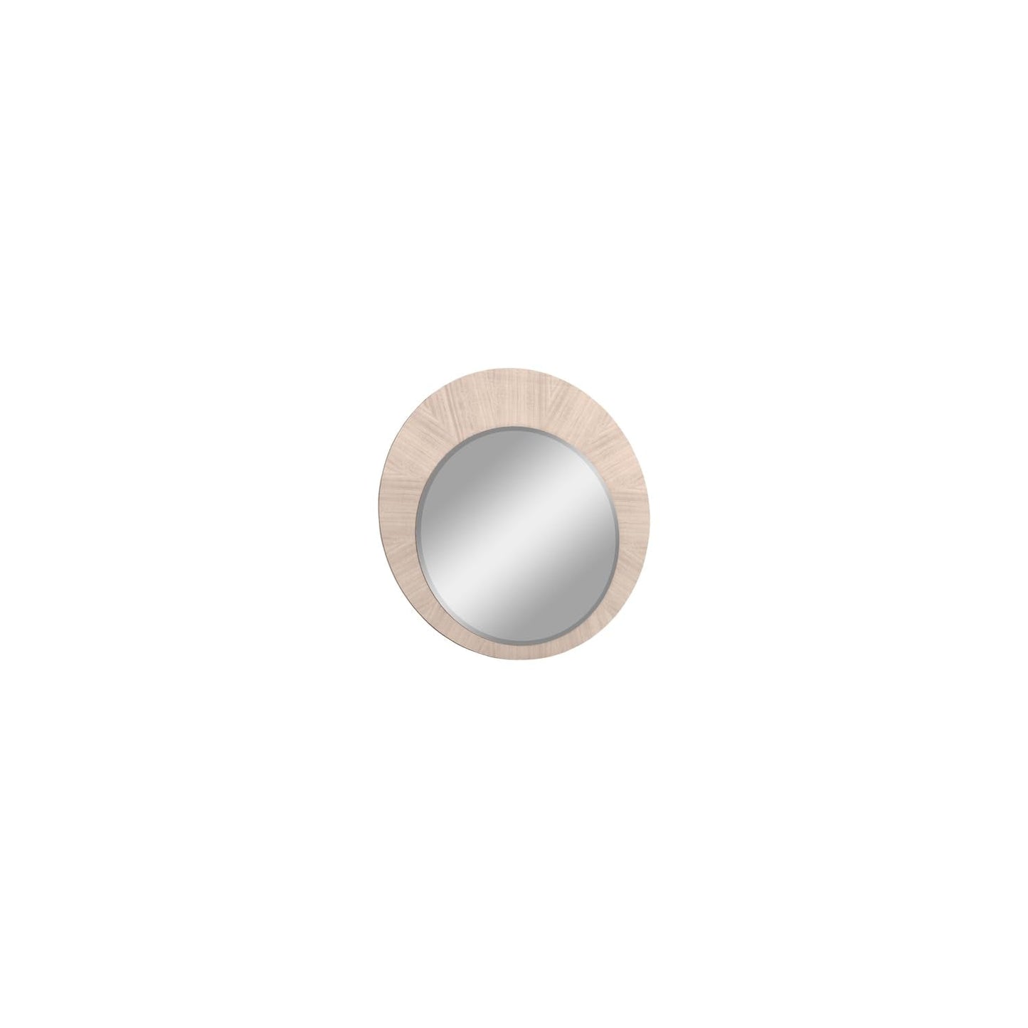 Waves Round Mirror in High Gloss Beige Angley Beauty & Personal Care Whiteline Modern Living