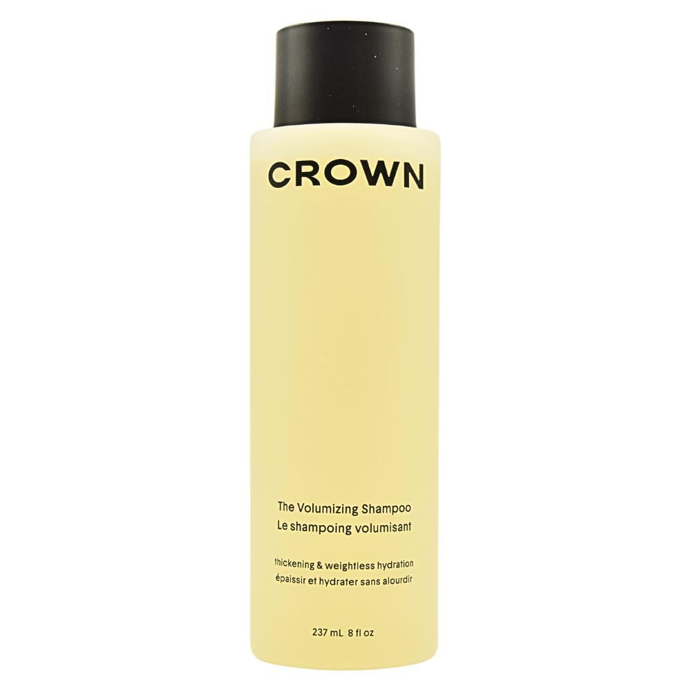 CROWN AFFAIR The Volumizing Shampoo 8oz - Lightweight Gel Cleanser for Oily, Flat Hair with Rice Protein & Tsubaki Oil