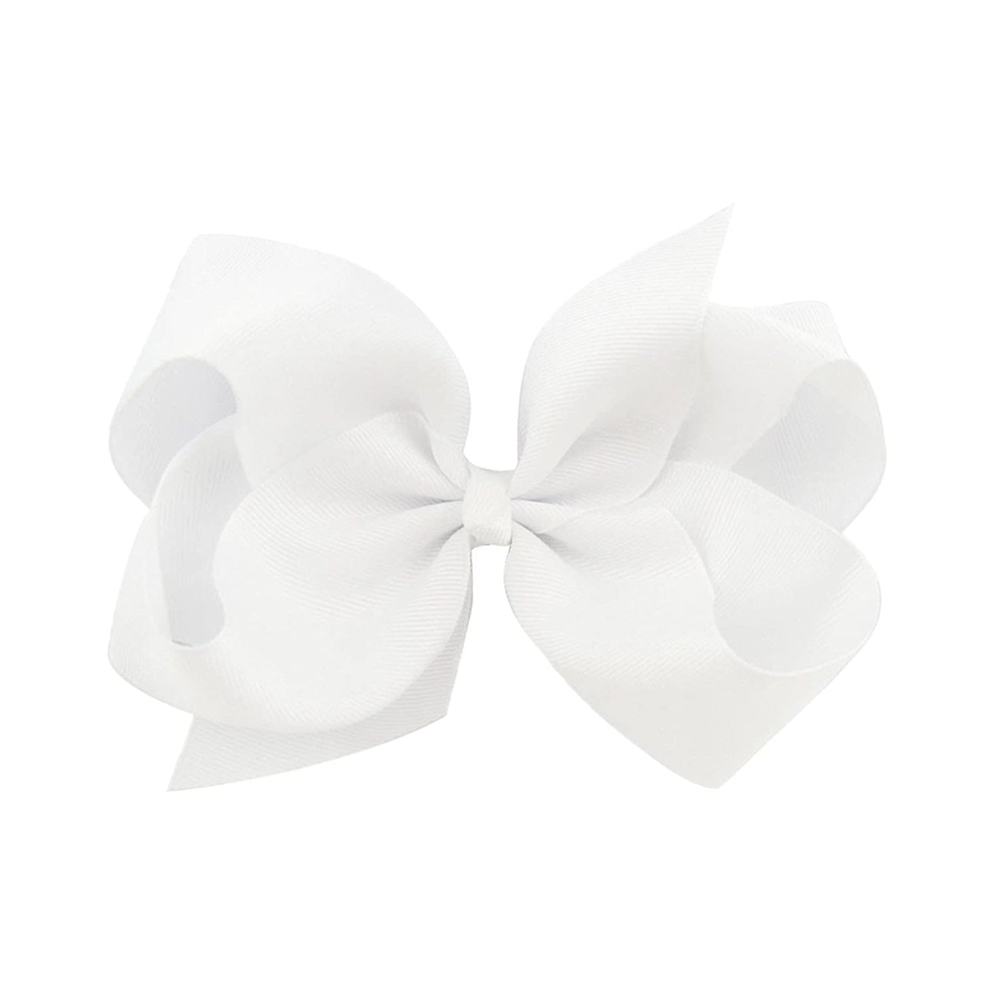 10 PCS Large 8" White Hair Bow Clips Grosgrain Ribbon Solid Color Hair Bow With Alligator Clips Hair Accessories for Teen Toddler Little Girls Beauty & Personal Care Jeffan