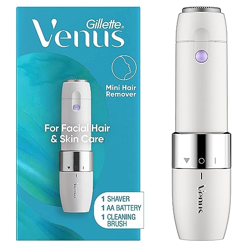 Gillette Venus Mini Facial Hair Remover for Women's Face, Portable Electric Shaver/Razor, Hair Removal for Women, Dermaplaning Tool, Trimmer Beauty and Personal Care Gillette Venus