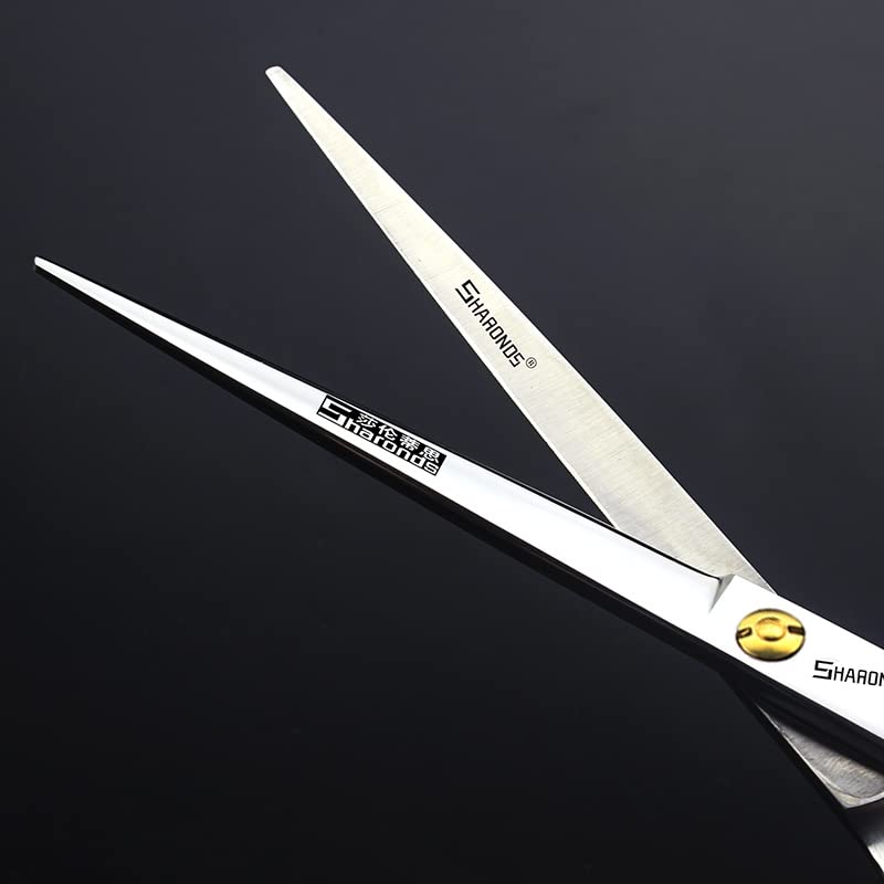 Professional Barber Hair Cutting Scissors/Shears (7-Inches) Stainless Steel Hairdressing Scissors (7 inch flat)