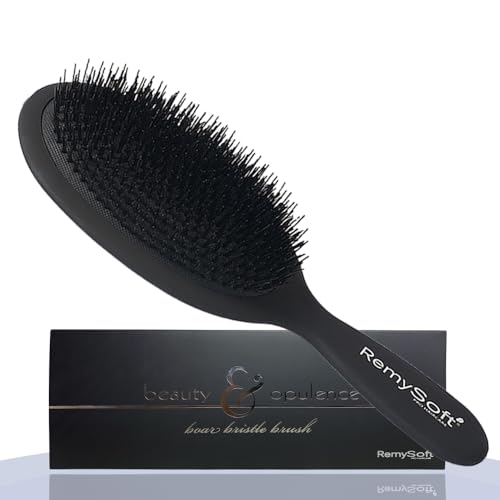 RemySoft Beauty & Opulence Boar Bristle Brush - Safe For Hair Extensions, Weaves and Wigs Beauty & Personal Care RemySoft