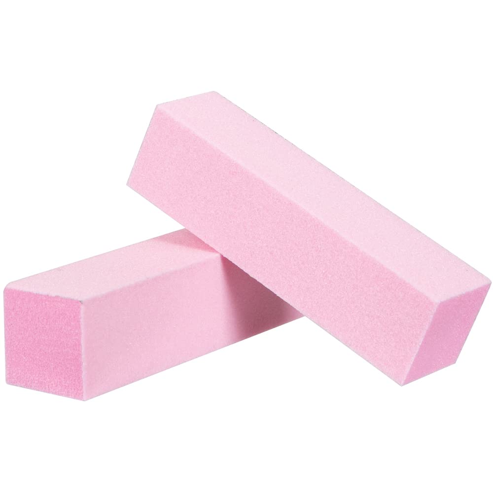 ForPro Professional Collection Pink Pedicure Block, 100/180 Grit, Three-Sided Pedicure Nail Buffer, 3.75” L x 1” W x 1” H, 15-Count Beauty & Personal Care ForPro Professional Collection